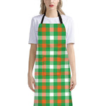 Irish Checkered St. Patrick's Day Print Bib Apron With Pocket