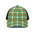 Irish Checkered St. Patrick's Day Print Black Mesh Trucker Hat