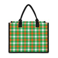 Irish Checkered St. Patrick's Day Print Canvas Tote Bag