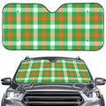 Irish Checkered St. Patrick's Day Print Car Windshield Sun Shade