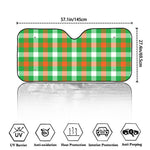 Irish Checkered St. Patrick's Day Print Car Windshield Sun Shade