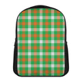 Irish Checkered St. Patrick's Day Print Casual Backpack