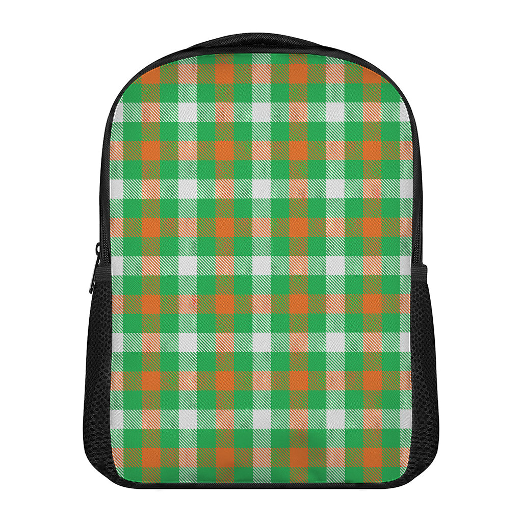 Irish Checkered St. Patrick's Day Print Casual Backpack