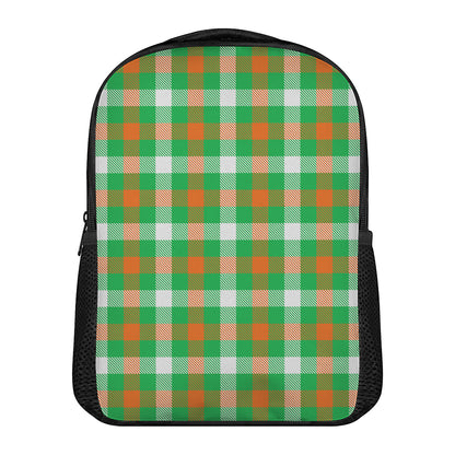 Irish Checkered St. Patrick's Day Print Casual Backpack