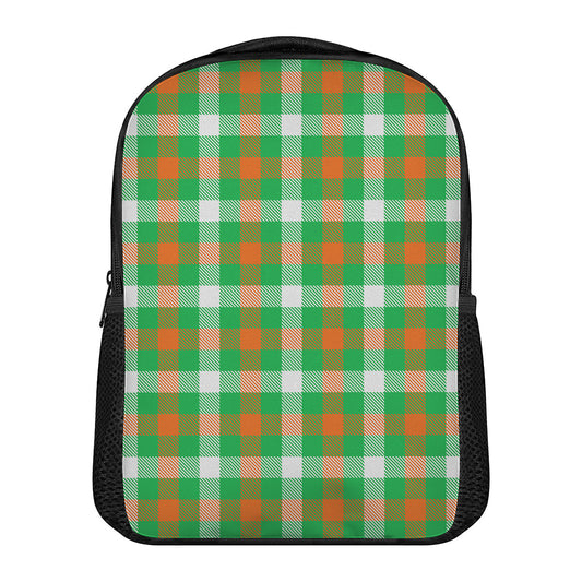 Irish Checkered St. Patrick's Day Print Casual Backpack