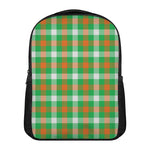 Irish Checkered St. Patrick's Day Print Casual Backpack