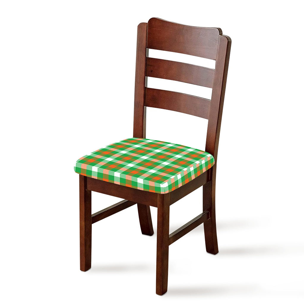 Irish Checkered St. Patrick's Day Print Chair Cushion Cover