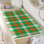 Irish Checkered St. Patrick's Day Print Changing Pad Cover
