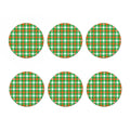 Irish Checkered St. Patrick's Day Print Coaster Set