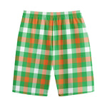 Irish Checkered St. Patrick's Day Print Cotton Shorts