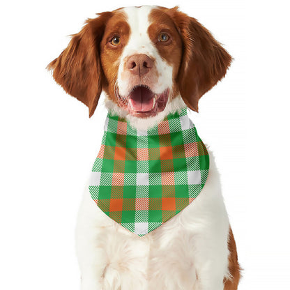 Irish Checkered St. Patrick's Day Print Dog Bandana