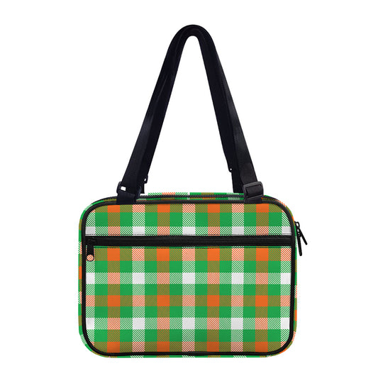 Irish Checkered St. Patrick's Day Print Double Strap Bible Bag