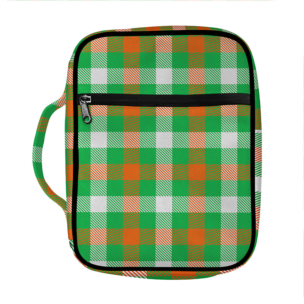 Irish Checkered St. Patrick's Day Print Front Pocket Bible Bag