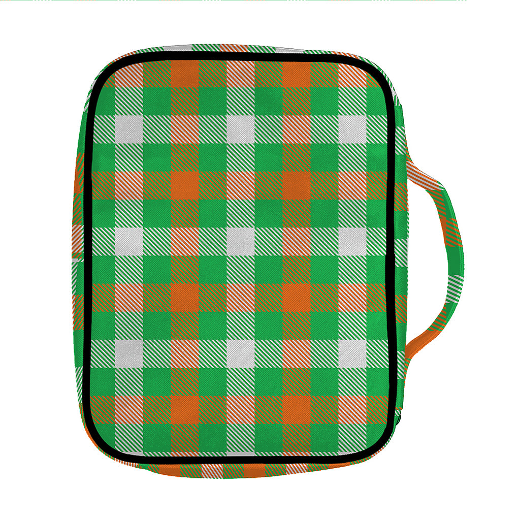 Irish Checkered St. Patrick's Day Print Front Pocket Bible Bag