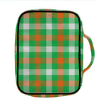Irish Checkered St. Patrick's Day Print Front Pocket Bible Bag