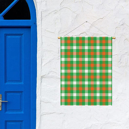 Irish Checkered St. Patrick's Day Print Garden Flag