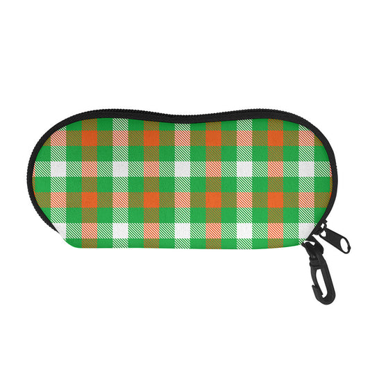 Irish Checkered St. Patrick's Day Print Glasses Case