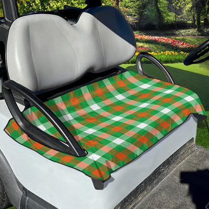 Irish Checkered St. Patrick's Day Print Golf Cart Seat Cover