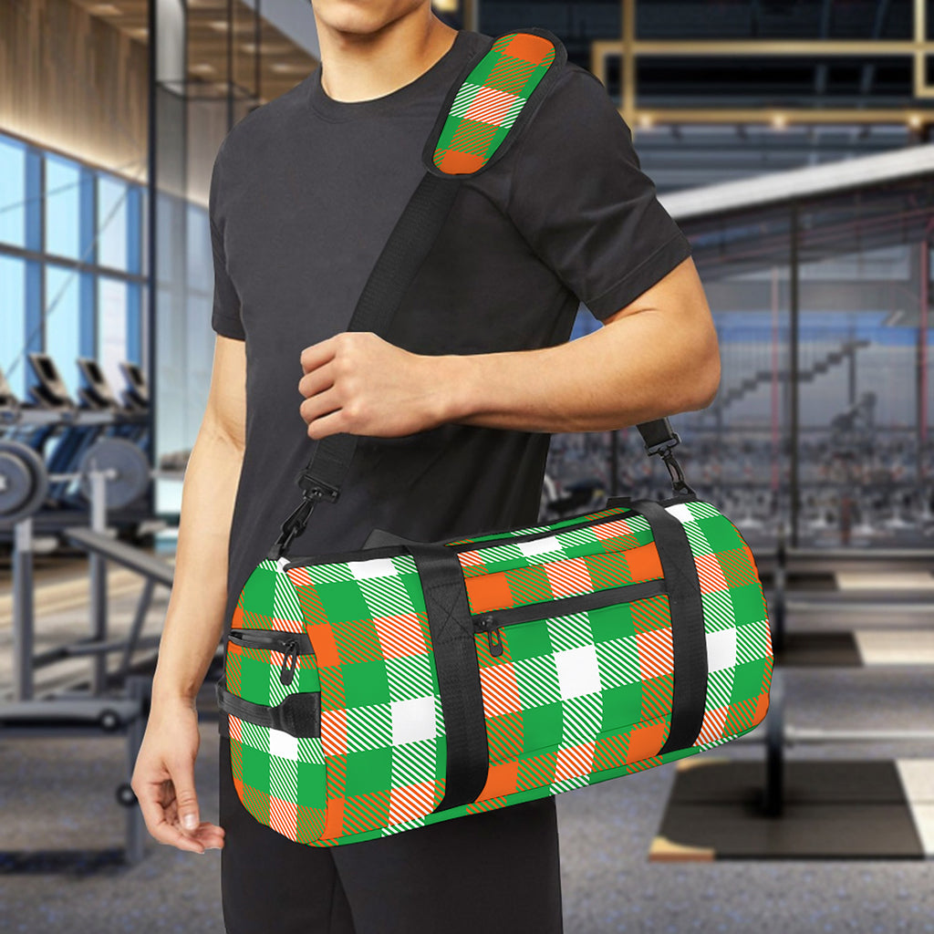 Irish Checkered St. Patrick's Day Print Gym Bag