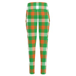 Irish Checkered St. Patrick's Day Print High-Waisted Pocket Leggings