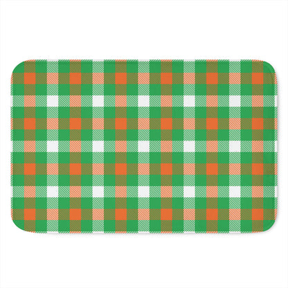 Irish Checkered St. Patrick's Day Print Indoor Door Mat