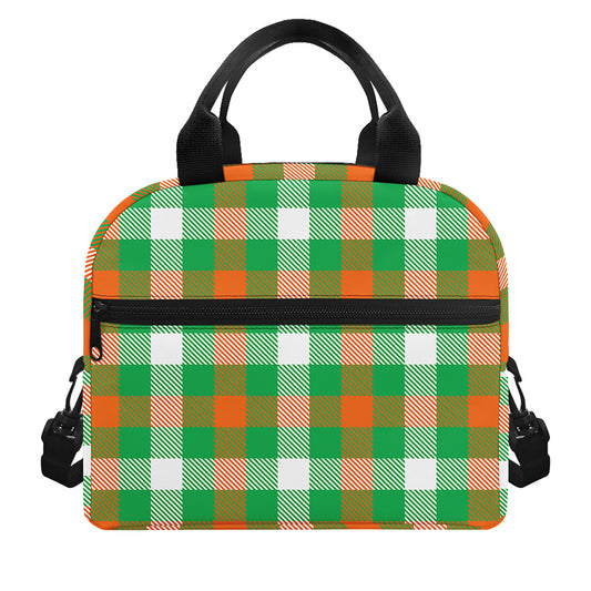 Irish Checkered St. Patrick's Day Print Insulated Lunch Bag