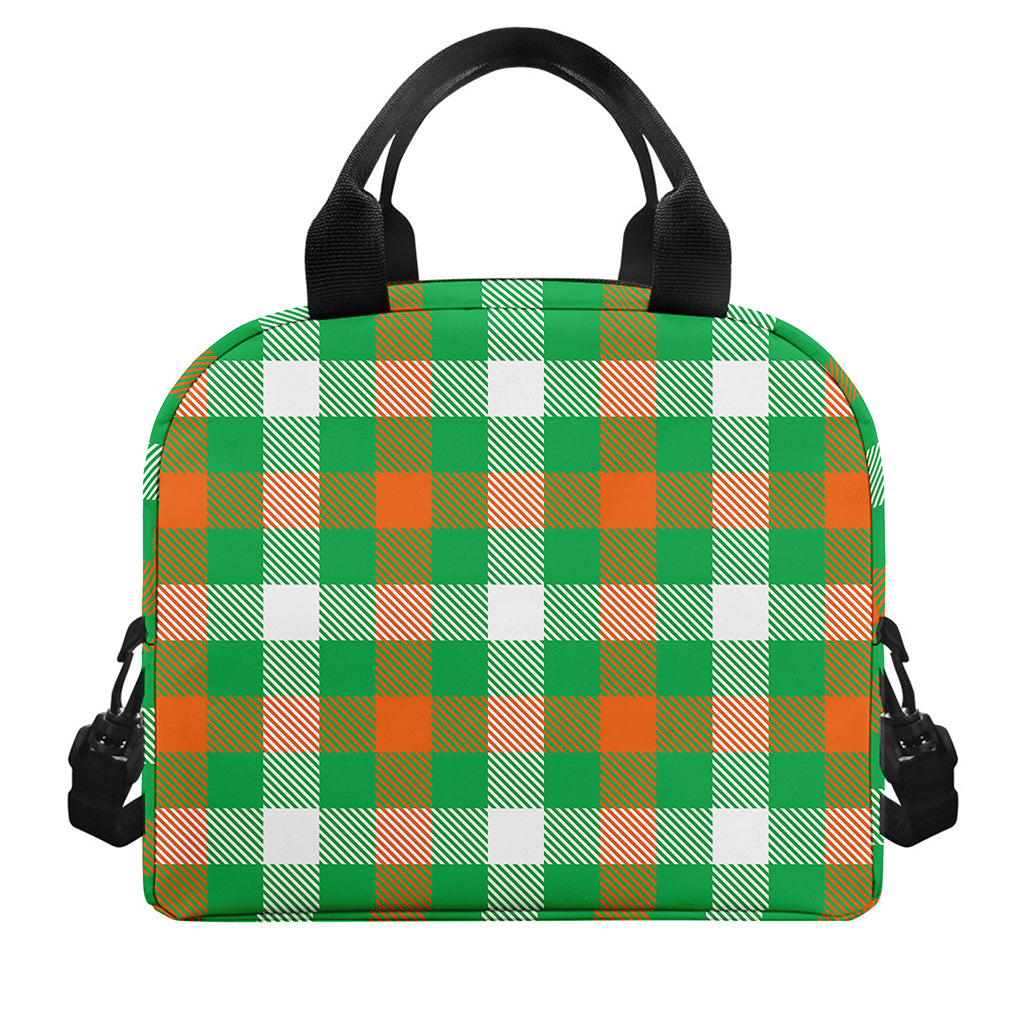 Irish Checkered St. Patrick's Day Print Insulated Lunch Bag