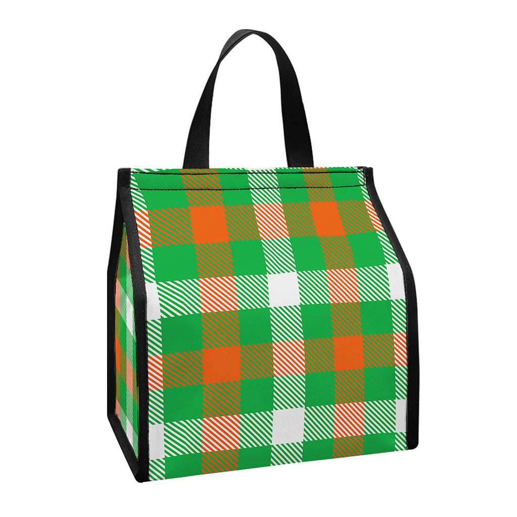 Irish Checkered St. Patrick's Day Print Insulated Lunch Tote