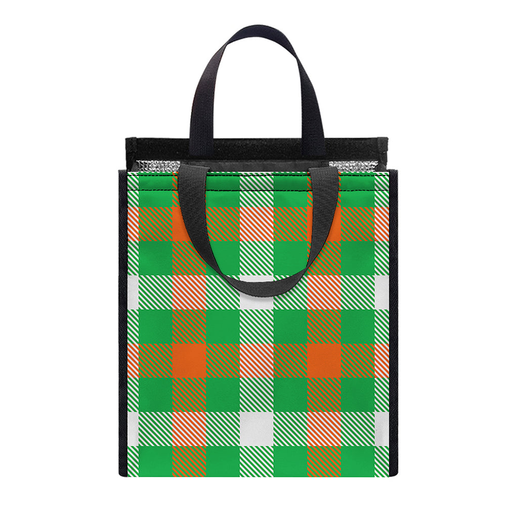 Irish Checkered St. Patrick's Day Print Insulated Lunch Tote