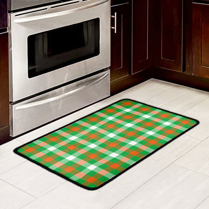 Irish Checkered St. Patrick's Day Print Kitchen Mat