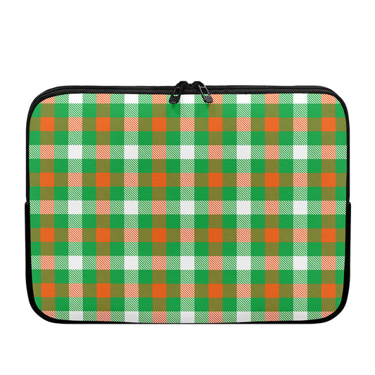 Irish Checkered St. Patrick's Day Print Laptop Sleeve