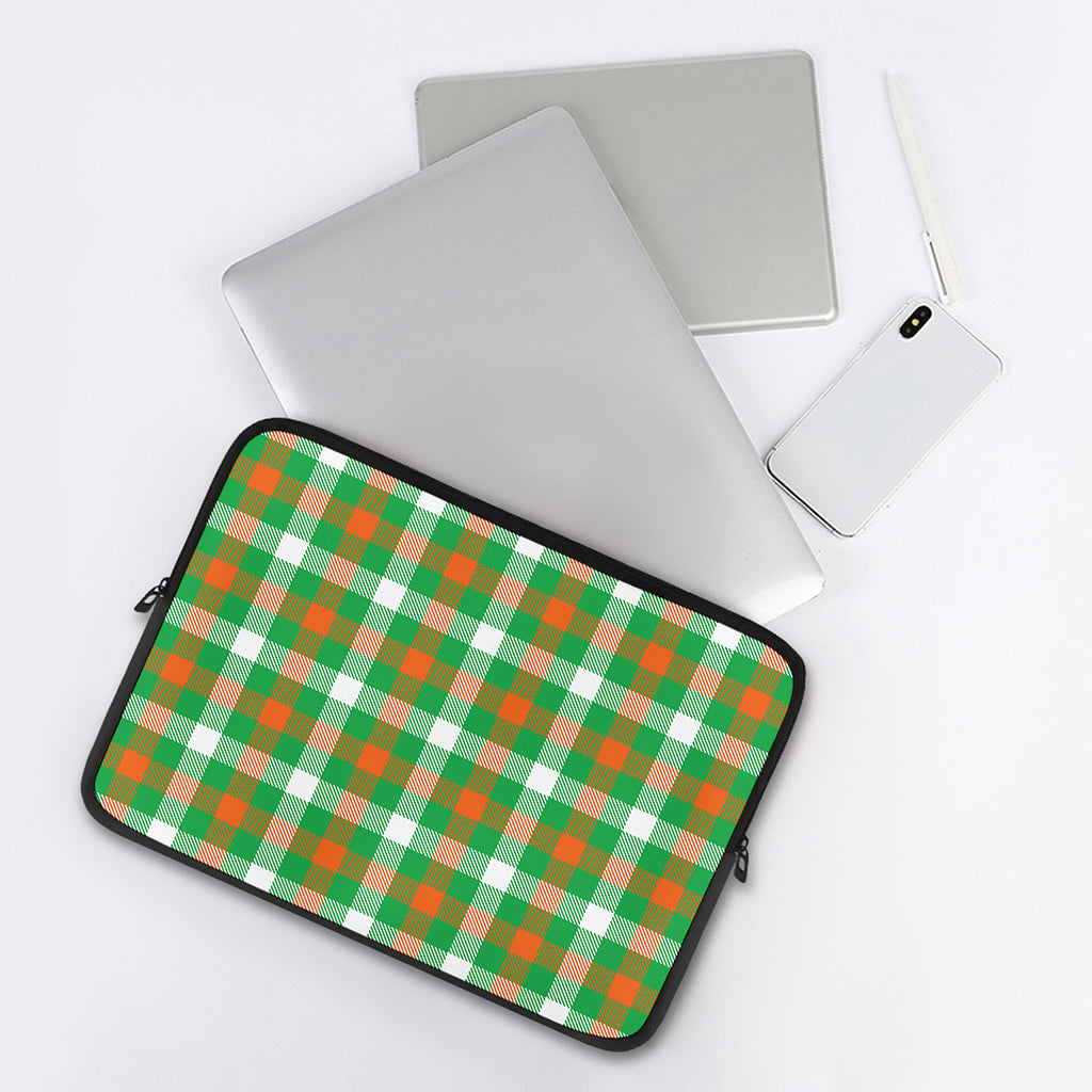 Irish Checkered St. Patrick's Day Print Laptop Sleeve