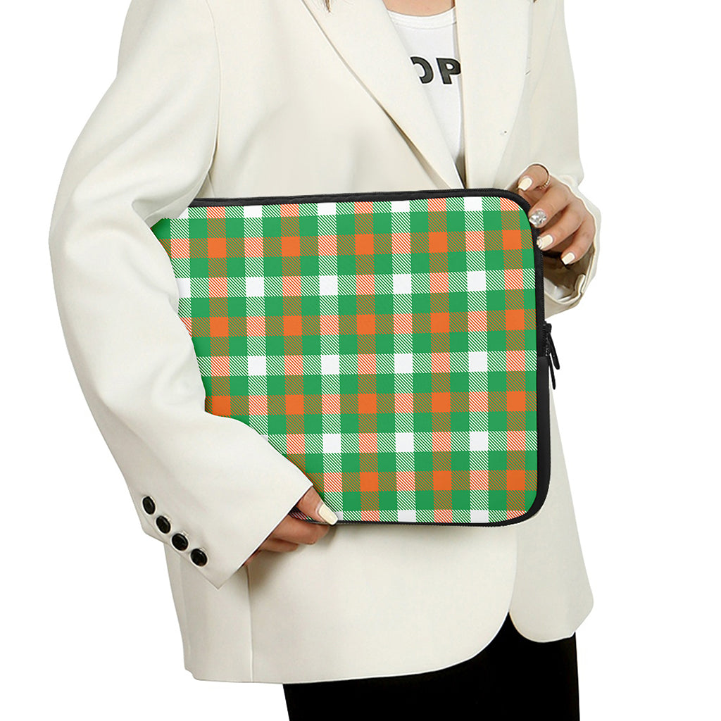 Irish Checkered St. Patrick's Day Print Laptop Sleeve