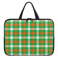 Irish Checkered St. Patrick's Day Print Laptop Sleeve With Handle
