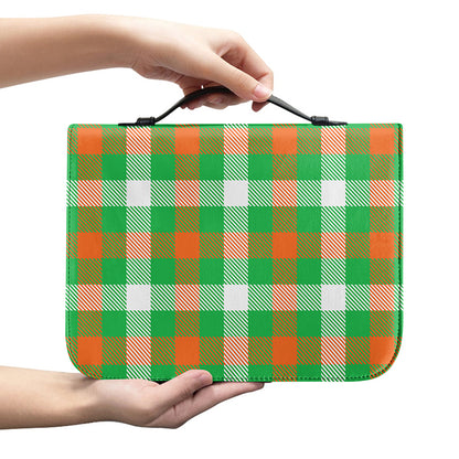 Irish Checkered St. Patrick's Day Print Leather Bible Cover
