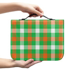 Irish Checkered St. Patrick's Day Print Leather Bible Cover