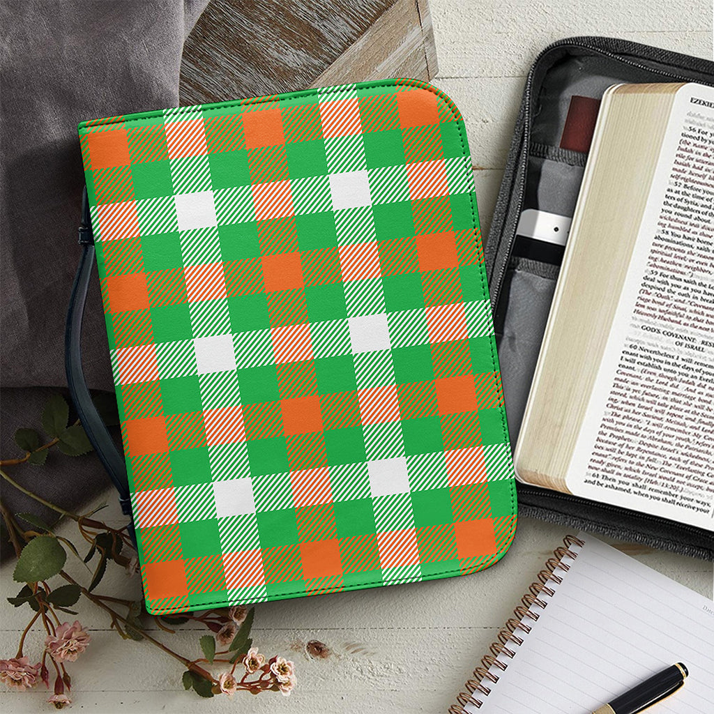 Irish Checkered St. Patrick's Day Print Leather Bible Cover
