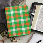 Irish Checkered St. Patrick's Day Print Leather Bible Cover