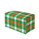 Irish Checkered St. Patrick's Day Print Leather Tissue Box Cover