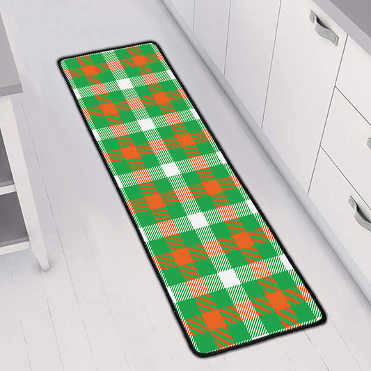 Irish Checkered St. Patrick's Day Print Long Kitchen Mat