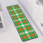 Irish Checkered St. Patrick's Day Print Long Kitchen Mat