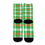 Irish Checkered St. Patrick's Day Print Long Socks