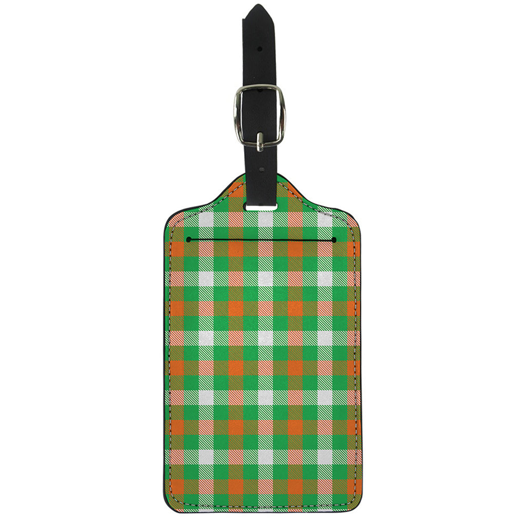 Irish Checkered St. Patrick's Day Print Luggage Tag