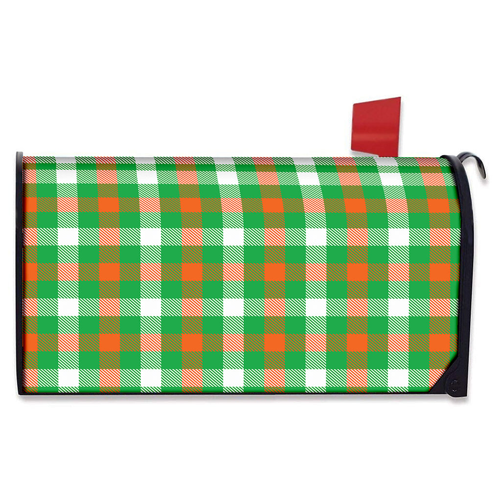 Irish Checkered St. Patrick's Day Print Mailbox Cover