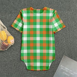 Irish Checkered St. Patrick's Day Print Men's Bodysuit