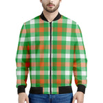 Irish Checkered St. Patrick's Day Print Men's Bomber Jacket