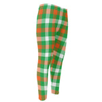 Irish Checkered St. Patrick's Day Print Men's Compression Pants