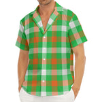 Irish Checkered St. Patrick's Day Print Men's Deep V-Neck Shirt