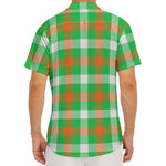 Irish Checkered St. Patrick's Day Print Men's Deep V-Neck Shirt