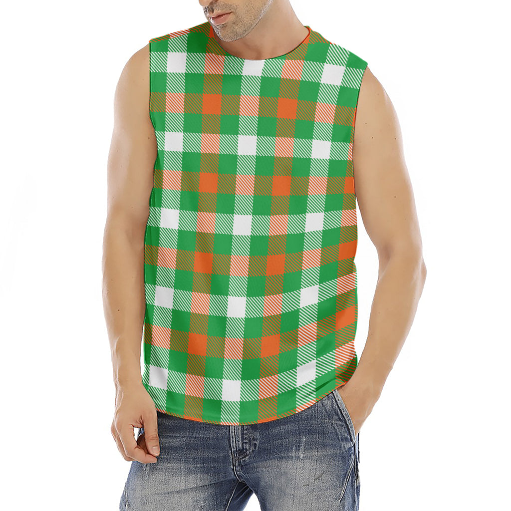 Irish Checkered St. Patrick's Day Print Men's Fitness Tank Top
